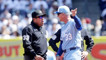 Royals manager Matt Quatraro ejected before team throws a single pitch vs Yankees