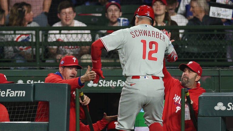 Phillies players scatter as rat runs along dugout during another loss, extending seven-game skid