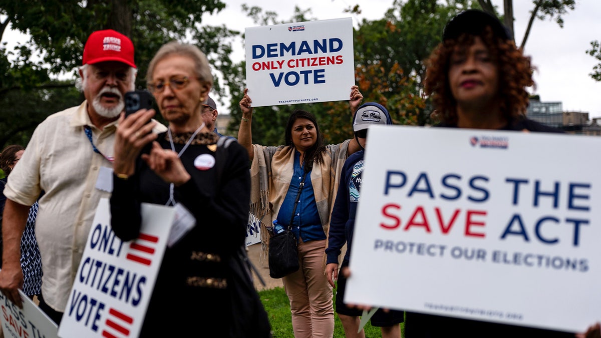Sen. Mike Lee speaking at a rally outside the U.S. Capitol in Washington, D.C.