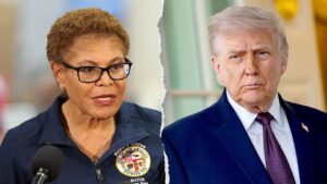 Karen Bass meets with Trump at White House to push for LA wildfire relief after months of clashes