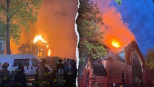 Historic NYC church engulfed in 5-alarm blaze as 6 firefighters injured battling stubborn flames