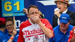 Joey Chestnut reveals foods he won’t eat in competition as he tours Minor League stadiums for local delicacies