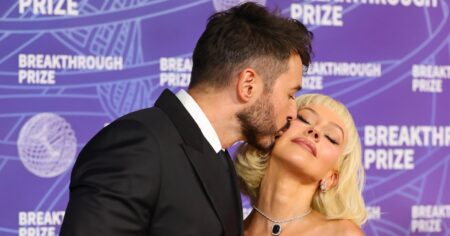 Christina Aguilera and Fiance Matthew Rutler Pack on the PDA During Rare Red Carpet Date