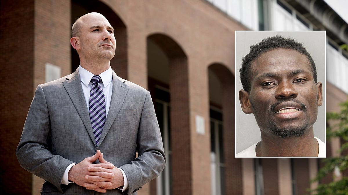 Steve Descano with an inset of Akuamoa Boateng