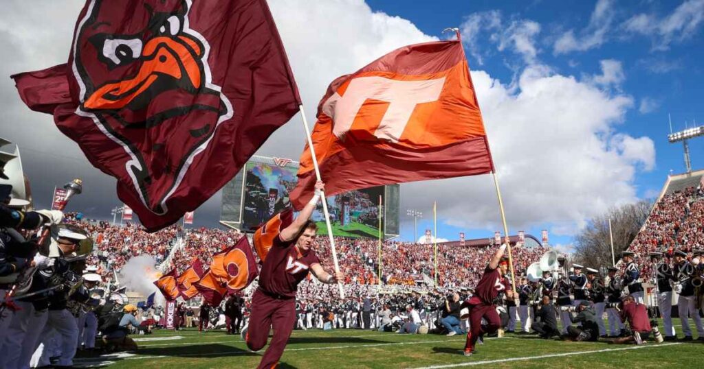 Skydiver Crashes Into Scoreboard Before Virginia Tech Spring Football Game, Delays Kickoff