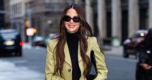 Olivia Munn Retires Neutrals for This Unexpected Blazer Color That Gives Outfits a Tailored Edge Olivia Munn Retires Neutrals for This Unexpected Blazer Color That Gives Outfits a Tailored Edge