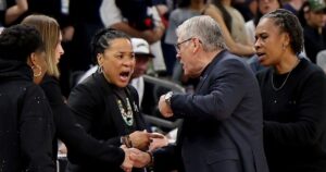 What Was Said Between UConn Coach Geno Auriemma and USC Coach Dawn Staley In Tense Postgame Moment