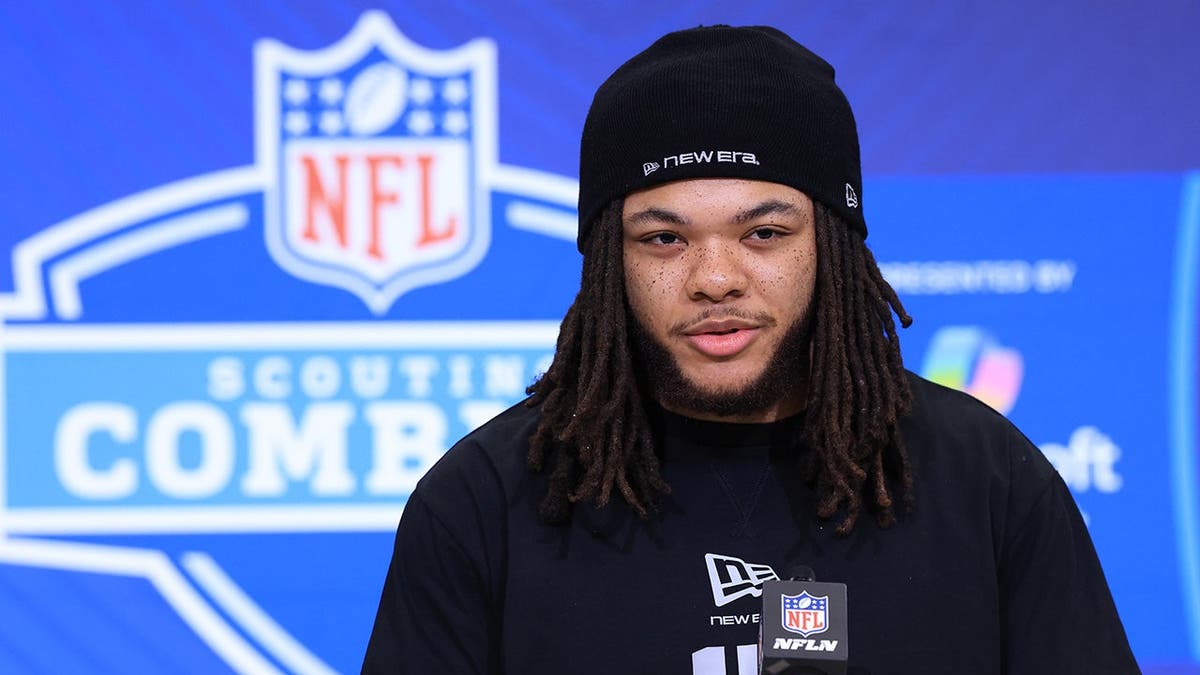 Red Murdock speaking to media at NFL Scouting Combine