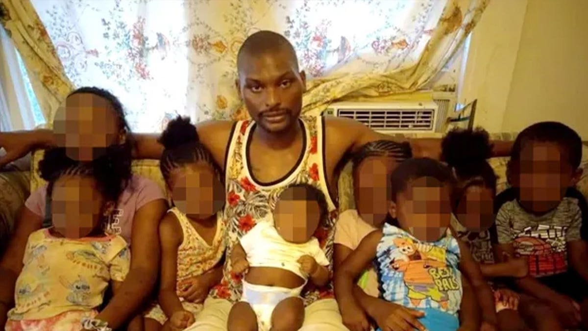 man seen with eight kids