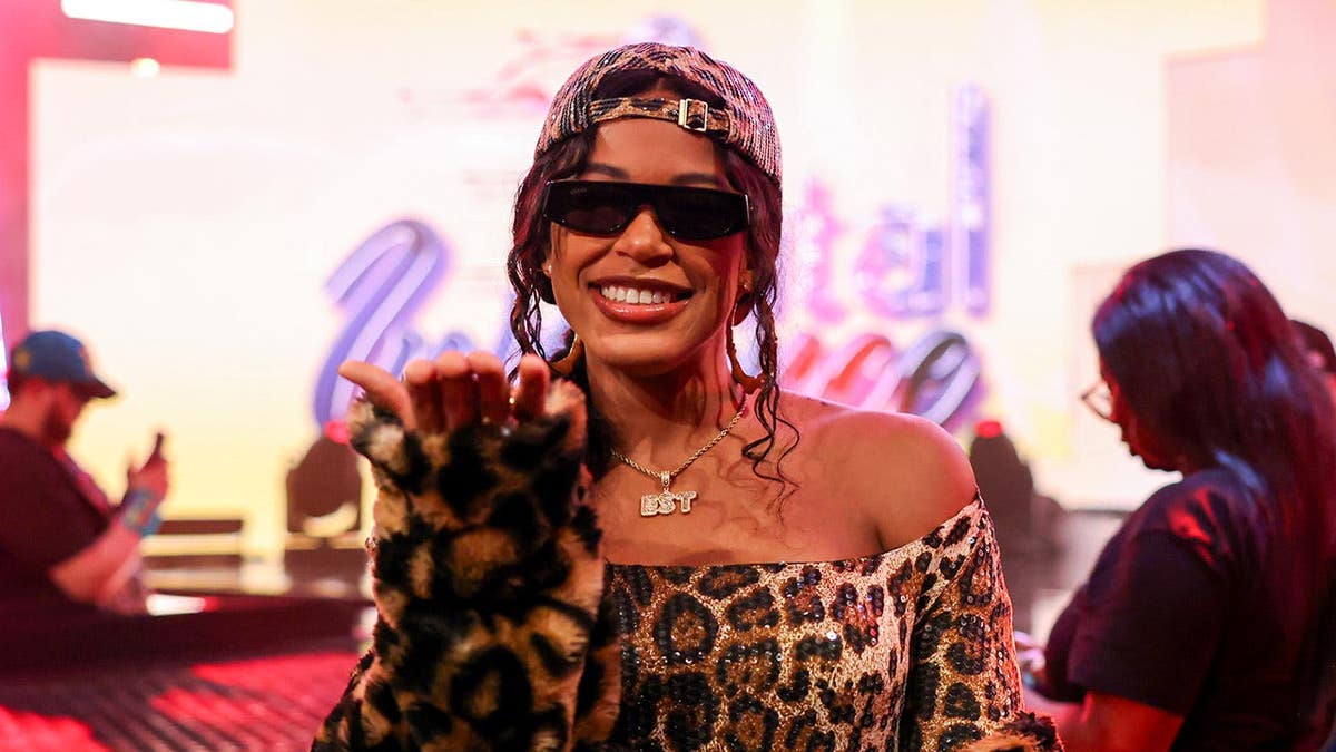 Bianca Belair smiling during NXT event at Full Sail University in Winter Park Florida