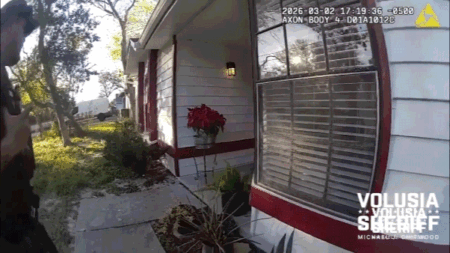 WATCH: Police officer cheats death when bullet ricochets off body camera during savage ambush by armed suspect