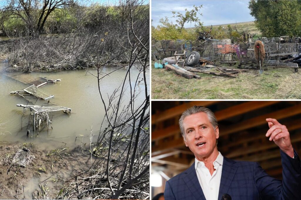 Gavin Newsom’s own ‘backyard’ trashed by homeless river camps Gavin Newsom’s own ‘backyard’ trashed by homeless river camps