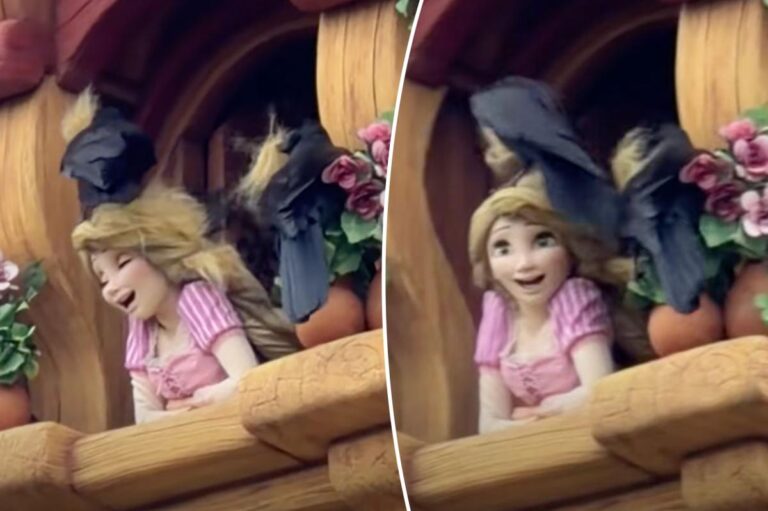 Disney park visitors traumatized as crows attack Rapunzel in distressing video: ‘Definitely tangled now’