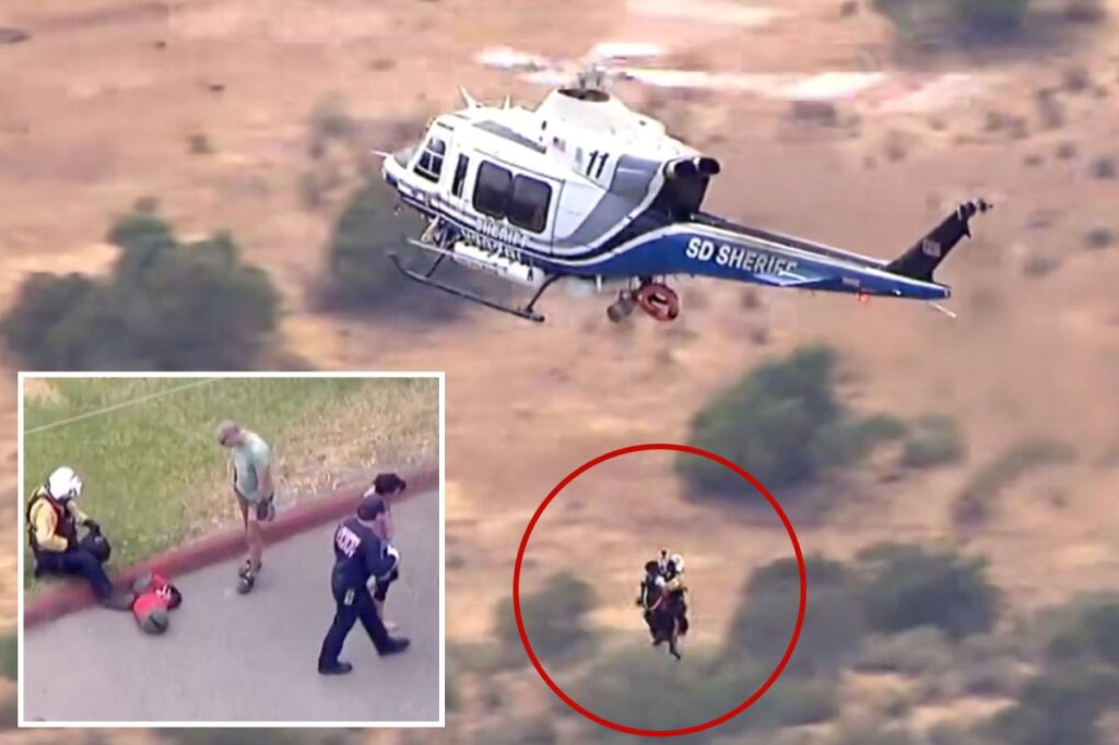 Terrifying moment rock climbers get trapped on 100ft ledge on El Capitan