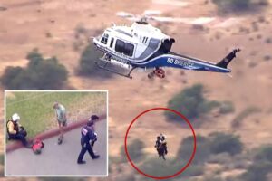 Terrifying moment rock climbers get trapped on 100ft ledge on El Capitan
