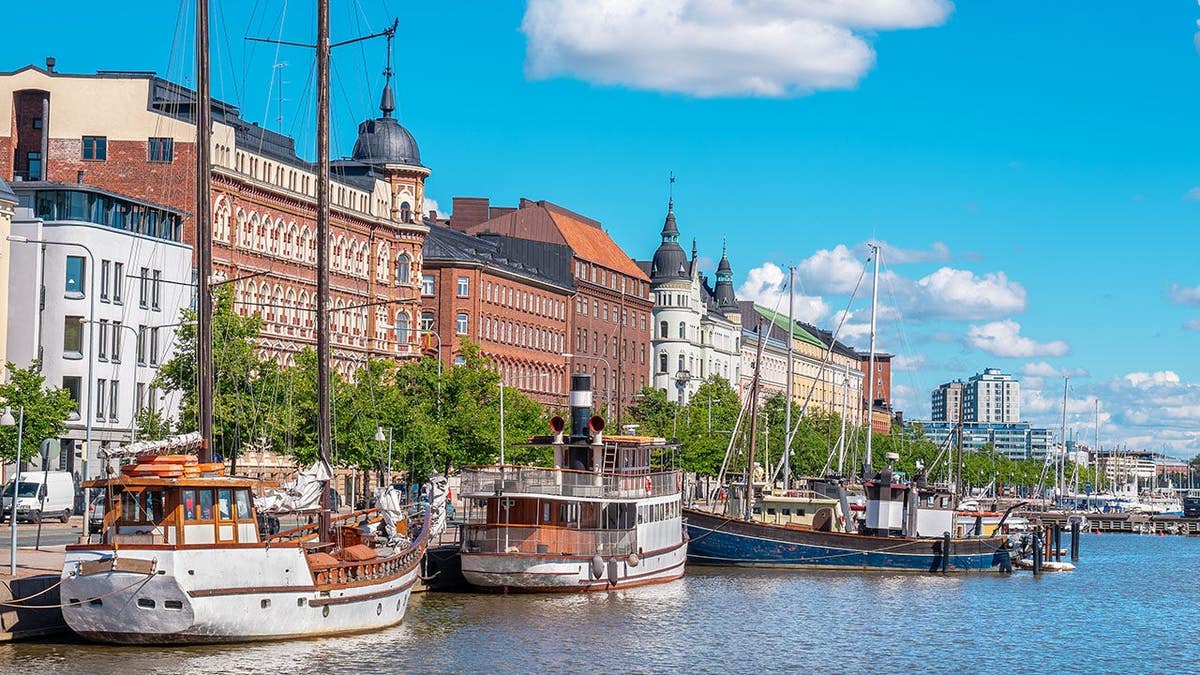 Boats in North Harbour Helsinki, Finland