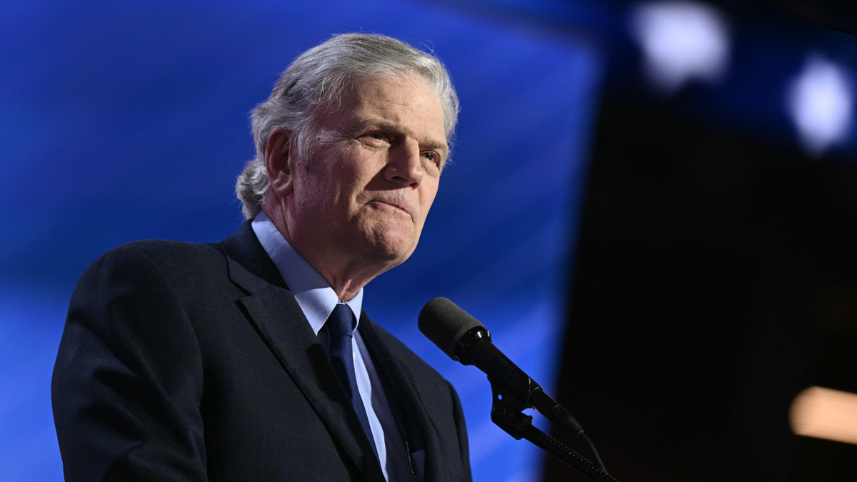 Franklin Graham speaking at the 2024 Republican National Convention in Milwaukee