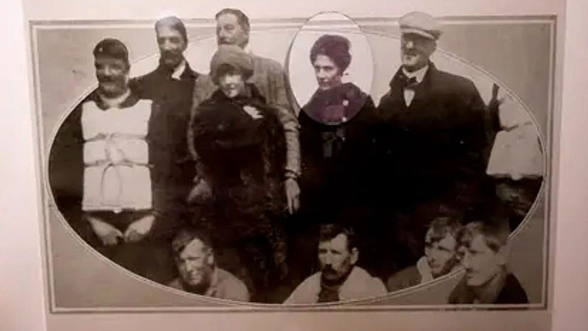 First class passenger Laura Mabel Francatelli wearing a lifejacket after being rescued