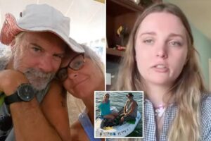 Husband of missing American boater Lynette Hooker sounded chillingly calm in voicemail to stepdaughter after wife allegedly fell overboard