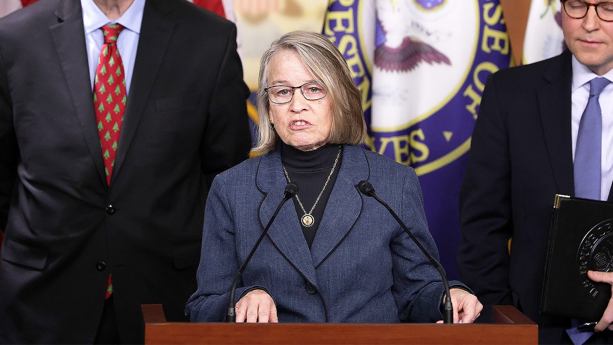 Rep. Mariannette Miller-Meeks speaking at a news conference at the U.S. Capitol