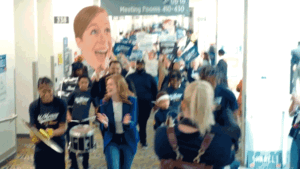 Dem Senate candidate ripped for Kamala Harris-style marching band theatrics at convention