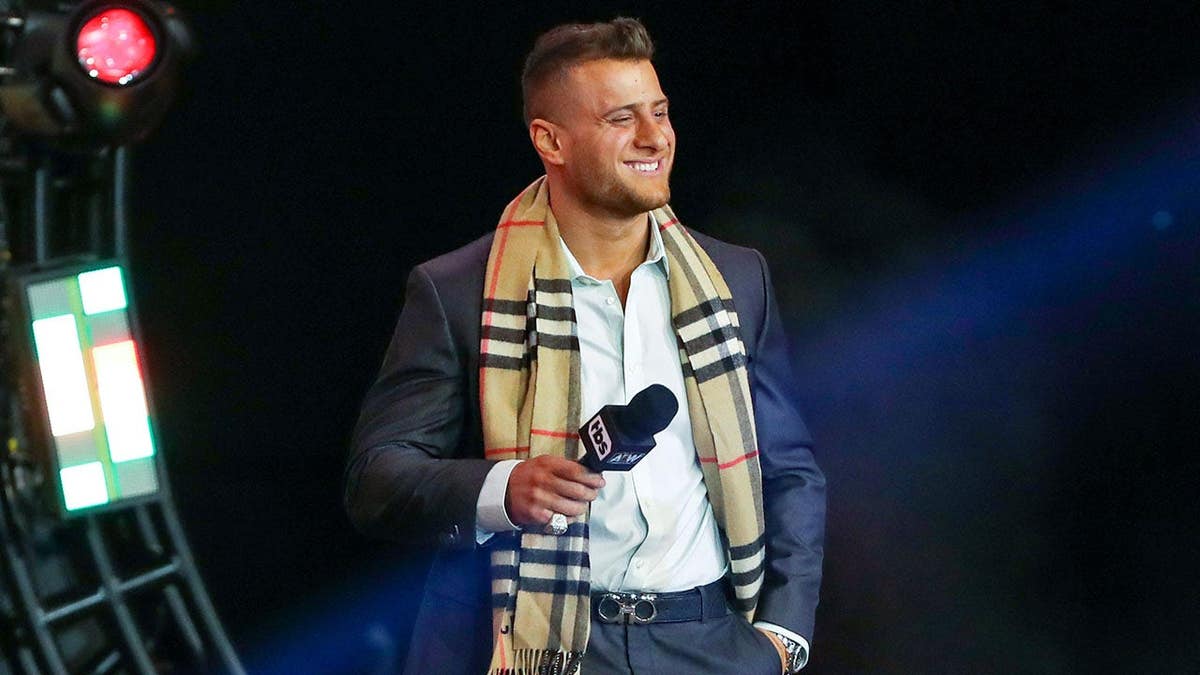 MJF walking on the ramp during AEW Dynamite Beach Break event