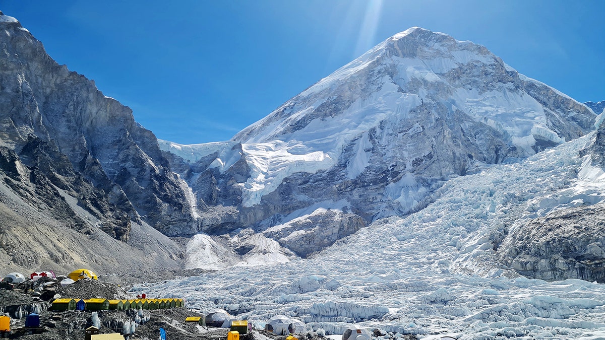 Mountaineers at Everest Base Camp