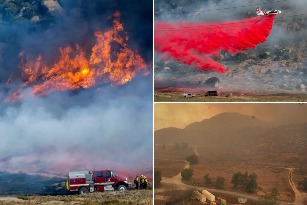 Crews battle fast-growing wildfire in windy Southern California that’s forced residents to evacuate Crews battle fast-growing wildfire in windy Southern California that’s forced residents to evacuate