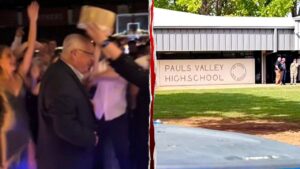 Students crown Oklahoma hero principal prom king weeks after he stops attempted school shooting