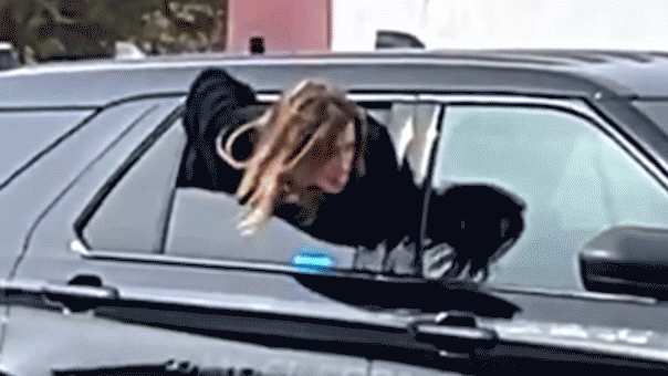 Handcuffed woman who wriggled out of police cruiser window in viral video caught days later Handcuffed woman who wriggled out of police cruiser window in viral video caught days later