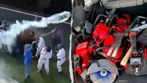 Hundreds of activists face pepper spray in violent clash with deputies at Wisconsin beagle research facility