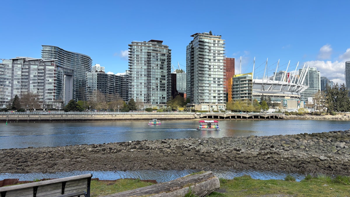 Wide shot of Vancouver skyline