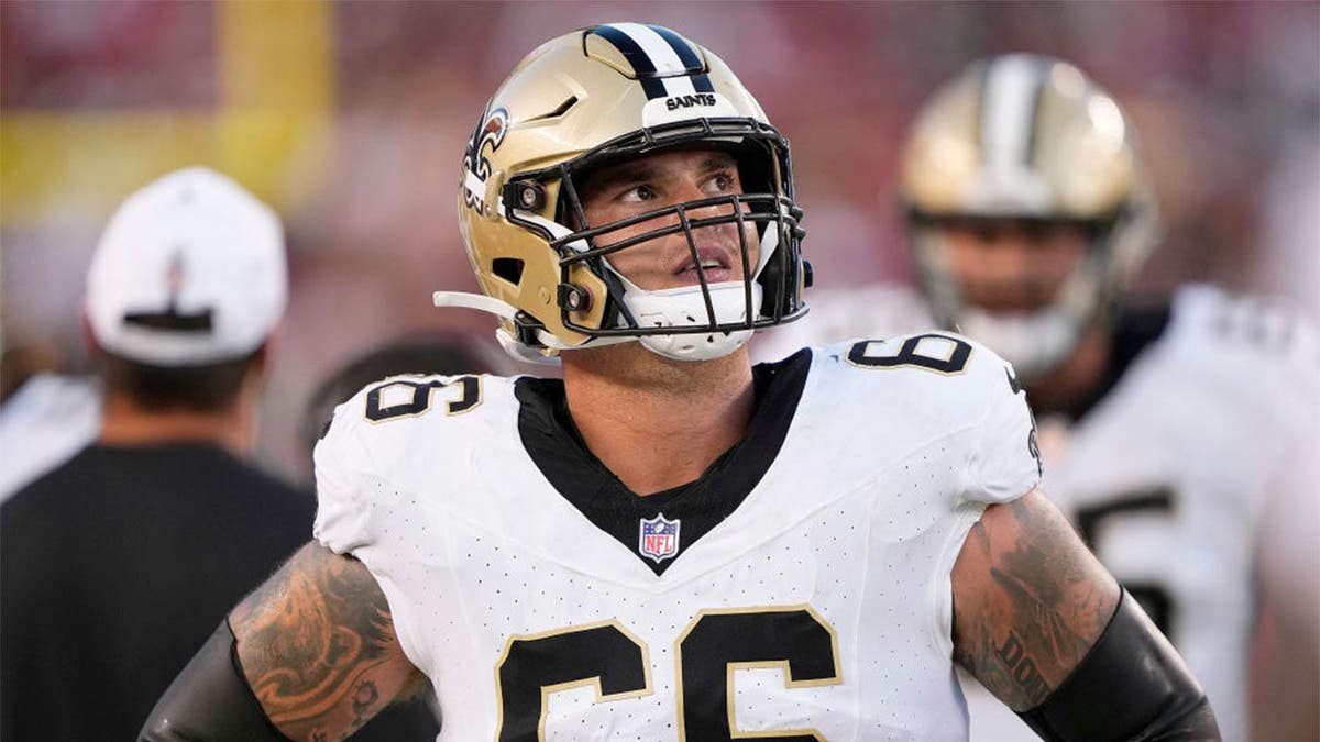 Shane Lemieux #66 of the New Orleans Saints