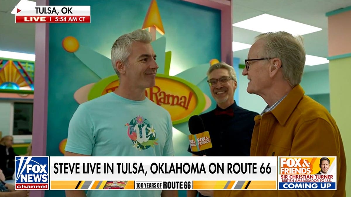 Steve Doocy speaking with Cory Williams and William Franklin in Tulsa.