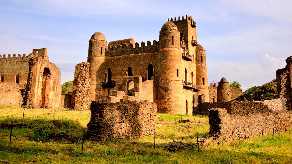 Shot of Fasilides Castle, Imperial City of Gondar