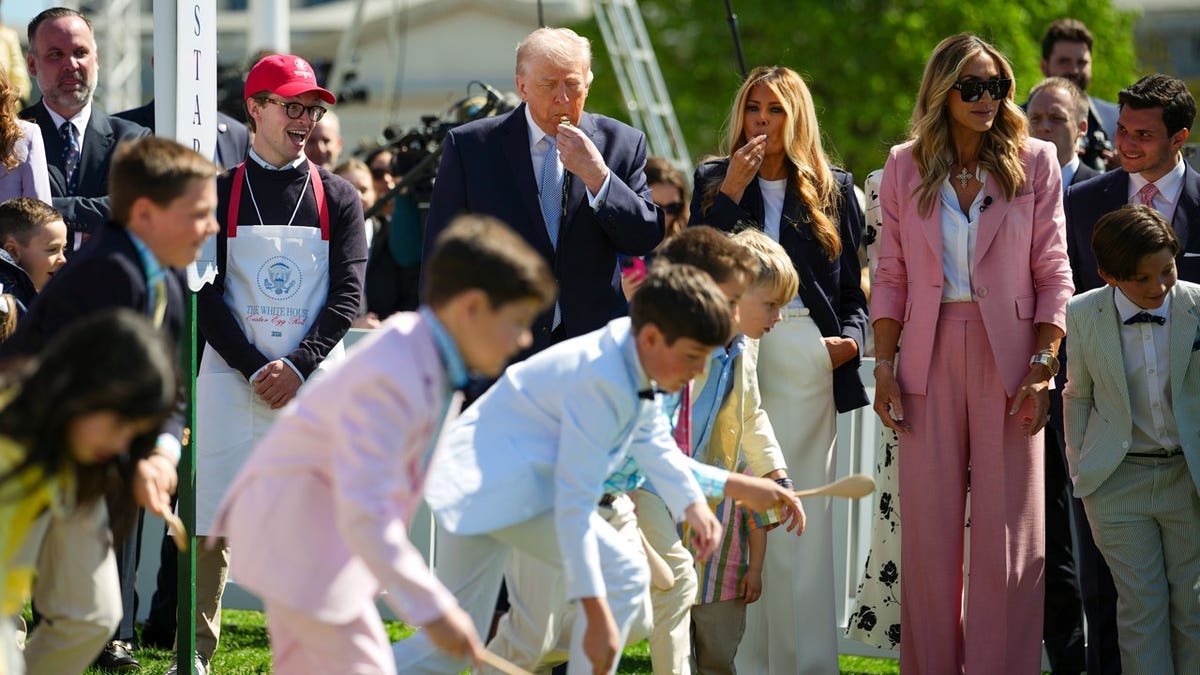 trump and melania blow whistles egg roll