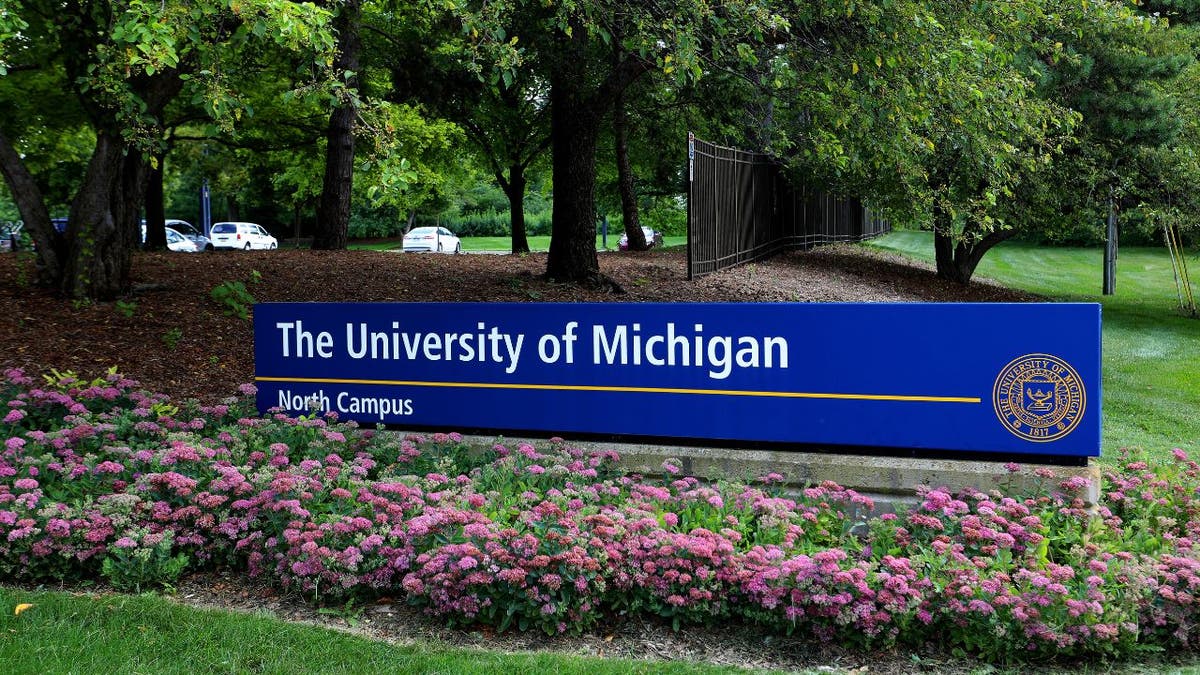 University of Michigan sign on campus