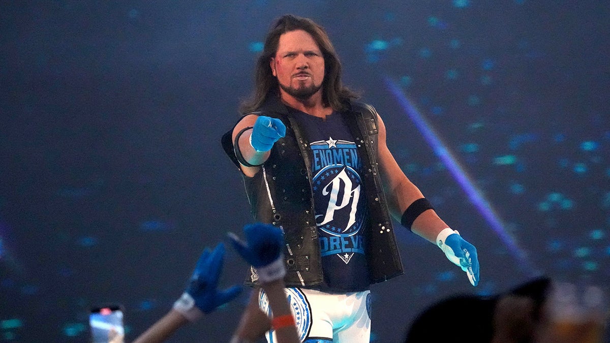 AJ Styles entering the arena at AT&T Stadium during WrestleMania