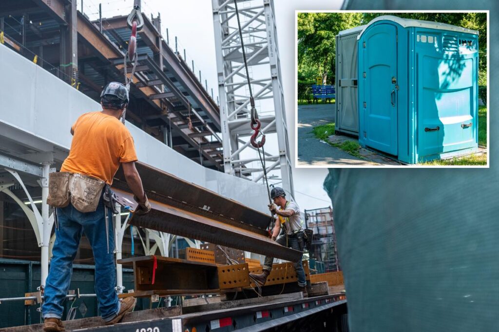 A worker ‘catapulted’ out of ‘defective’port-a-potty claims wounds destroyed his sex life
