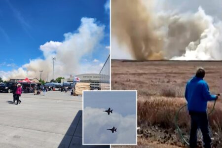 Idaho air show where two jets crashed was first to be held at base since death of pilot in 2018 accident