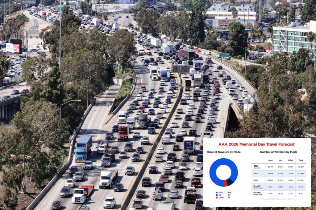 45M expected to hit the road for Memorial Day Weekend — avoid traffic if you leave by key times 45M expected to hit the road for Memorial Day Weekend — avoid traffic if you leave by key times
