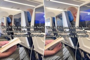 Rude passenger repeatedly slams seat back into tall man behind him: ‘An absolute psycho’