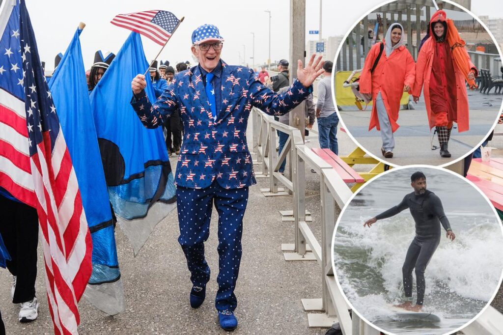 Wet Memorial Day scares off NYC beach crowds — but diehard locals stick it out Wet Memorial Day scares off NYC beach crowds — but diehard locals stick it out