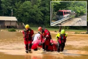 Woman dead after being swept away by swift water during flash flooding in Tennessee Woman dead after being swept away by swift water during flash flooding in Tennessee