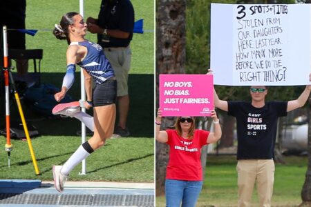 Exclusive | Trans track athlete AB Hernandez competes in state championships as protests mount outside stadium