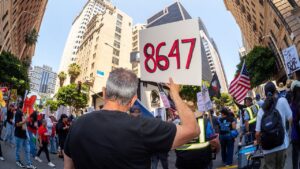 ‘86 47’ slogan tied to James Comey resurfaces at May Day protests across US