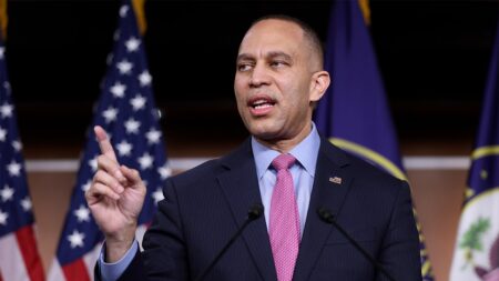 Jeffries calls out Trump-era gas prices after telling Republicans not to politicize pump pain under Biden