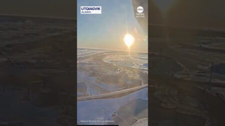Alaskan town welcomes ‘midnight sun’ with final sunrise for 84 days