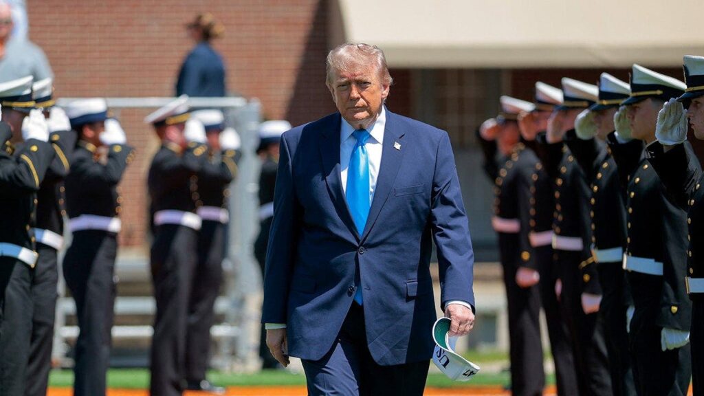 Trump honors two record-breaking athletes at US Coast Guard Academy graduation ceremony