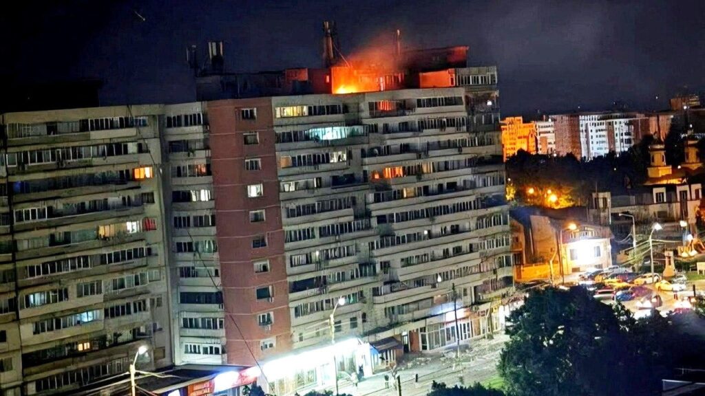 Drone strikes apartment building in NATO member Romania as Russia attacks neighboring Ukraine Drone strikes apartment building in NATO member Romania as Russia attacks neighboring Ukraine